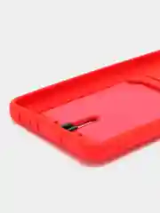 Красный силиконовый чехол для Realme C55 (Реалми С55), с карманом для карт, прозрачный