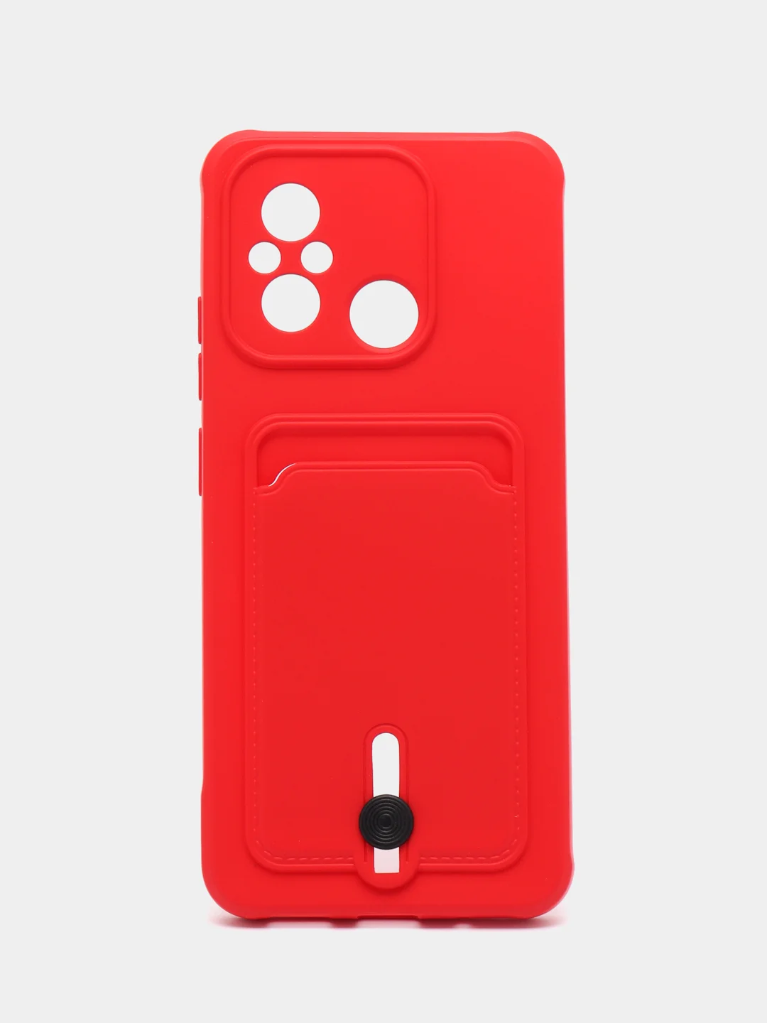 Вишнёвый силиконовый чехол для Xiaomi Redmi 12C (Сяоми Редми 12С), прозрачный