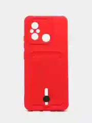 Вишнёвый силиконовый чехол для Xiaomi Redmi 12C (Сяоми Редми 12С), прозрачный
