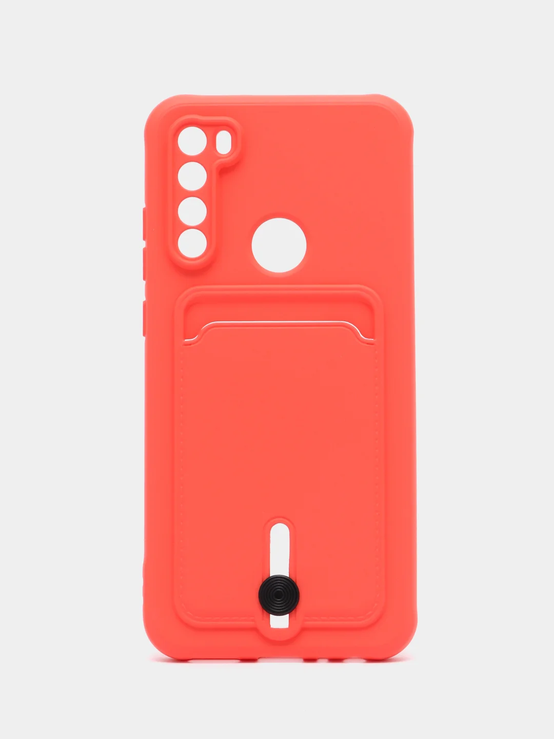 Коралловый силиконовый чехол для Xiaomi Redmi Note 8T (Сяоми Редми Нот 8Т), с карманом для карт