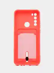 Коралловый силиконовый чехол для Xiaomi Redmi Note 8T (Сяоми Редми Нот 8Т), с карманом для карт