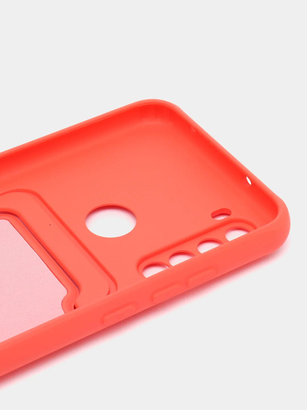 Коралловый силиконовый чехол для Xiaomi Redmi Note 8T (Сяоми Редми Нот 8Т), с карманом для карт