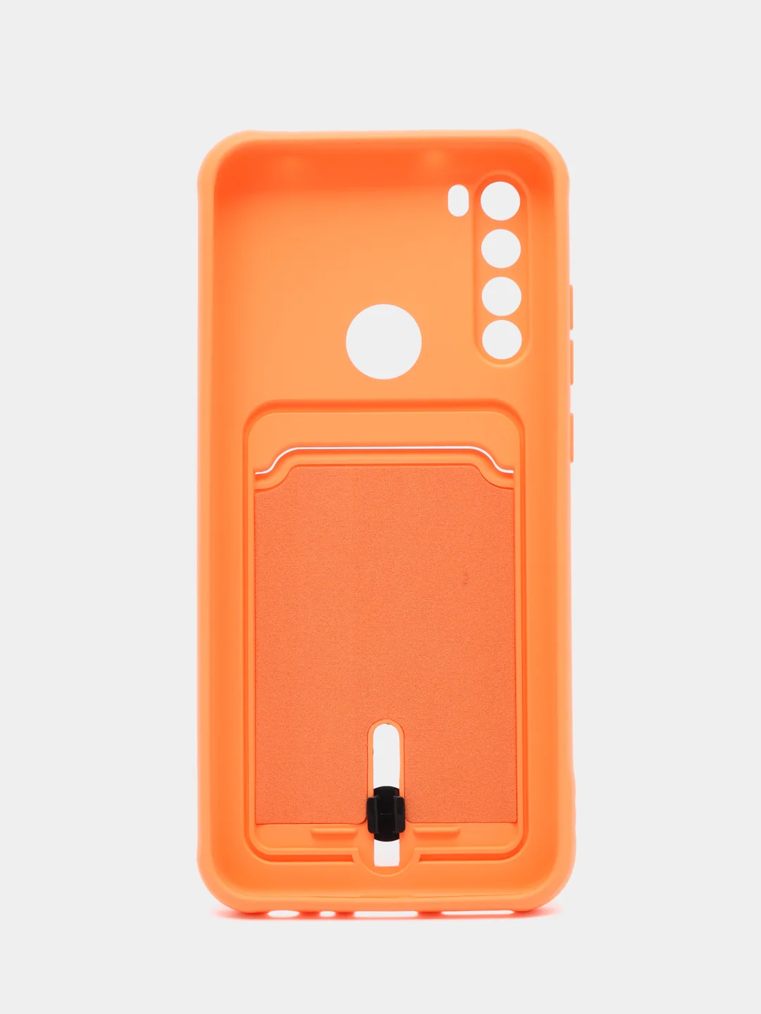 Оранжевый силиконовый чехол для Xiaomi Redmi Note 8T (Сяоми Редми Нот 8Т), с карманом для карт