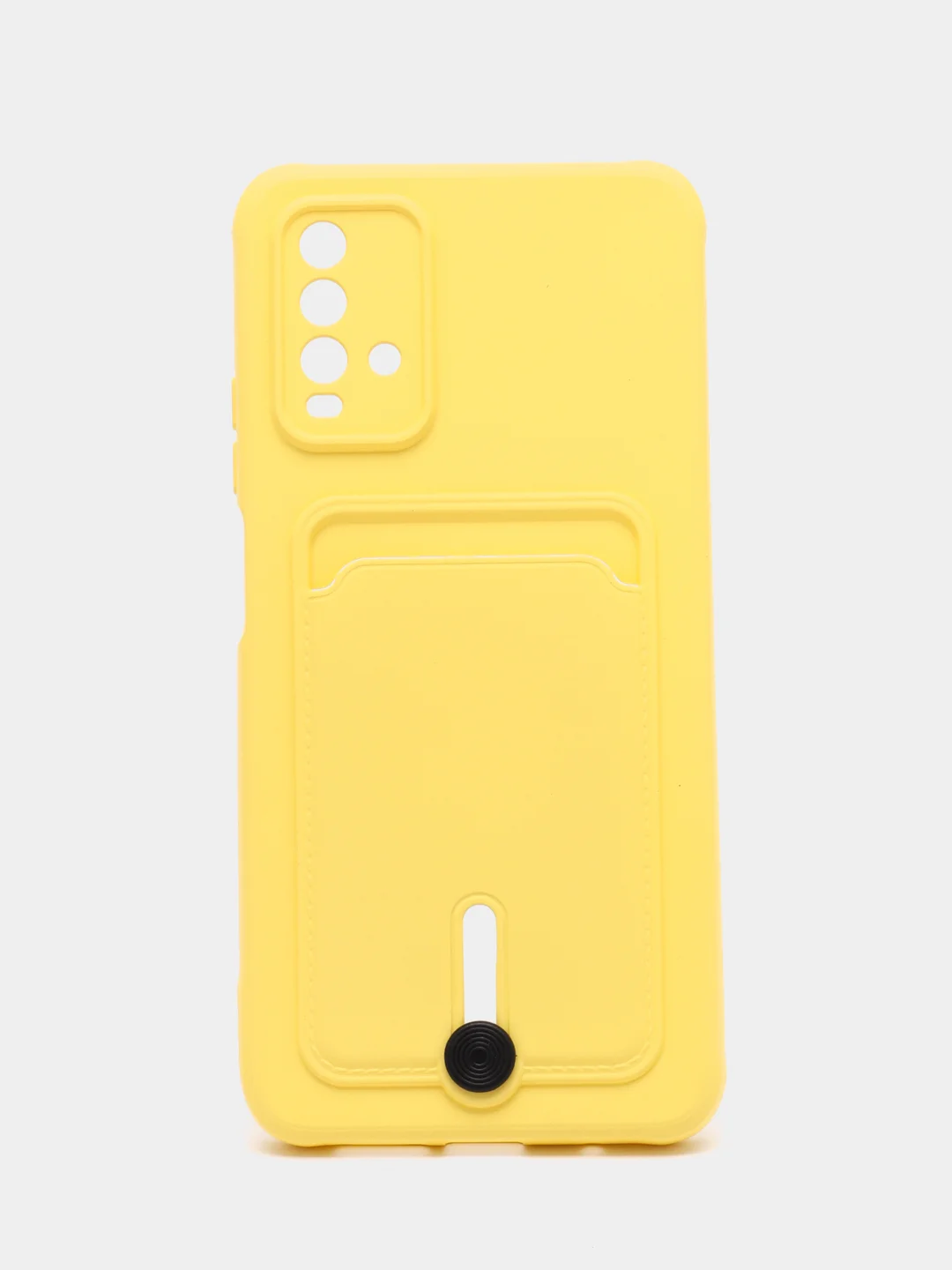 Желтый чехол силиконовый для Xiaomi Redmi 9T (Редми 9Т), с защитой камеры