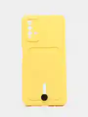 Желтый чехол силиконовый для Xiaomi Redmi 9T (Редми 9Т), с защитой камеры