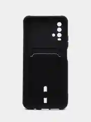 Черный чехол силиконовый для Xiaomi Redmi 9T (Редми 9Т), с защитой камеры