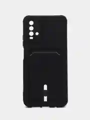 Черный чехол силиконовый для Xiaomi Redmi 9T (Редми 9Т), с защитой камеры
