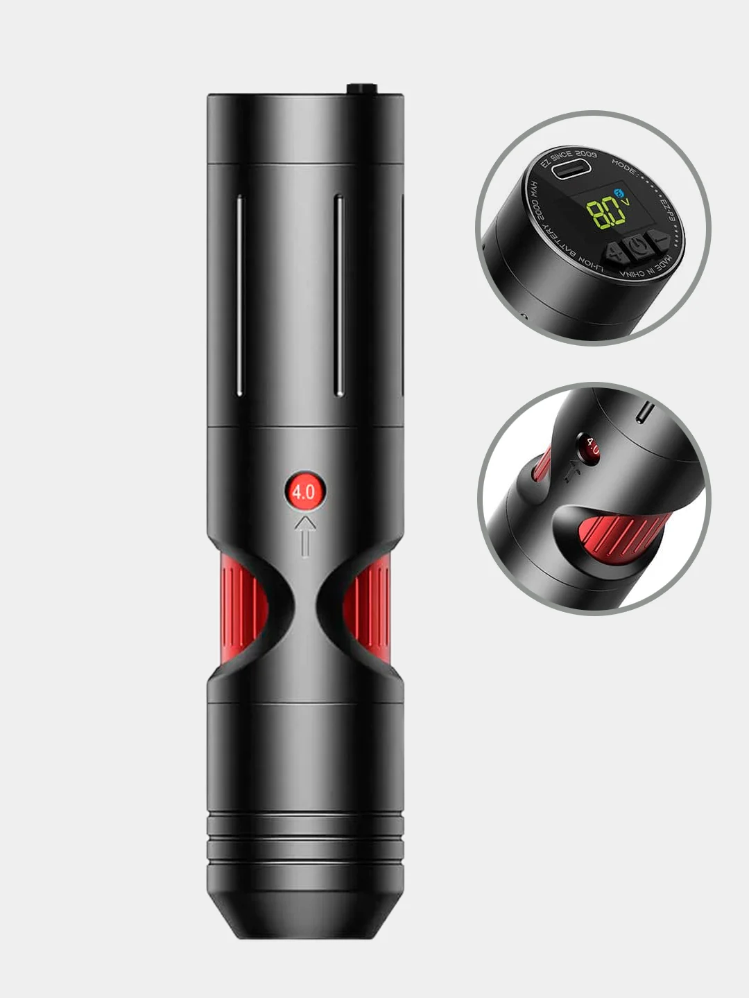 Красный беспроводная машинка для тату и татуажа, с регулировкой хода, EZ P3 Adjustable 6 Stroke