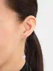 Серьги-продевки со стразой
