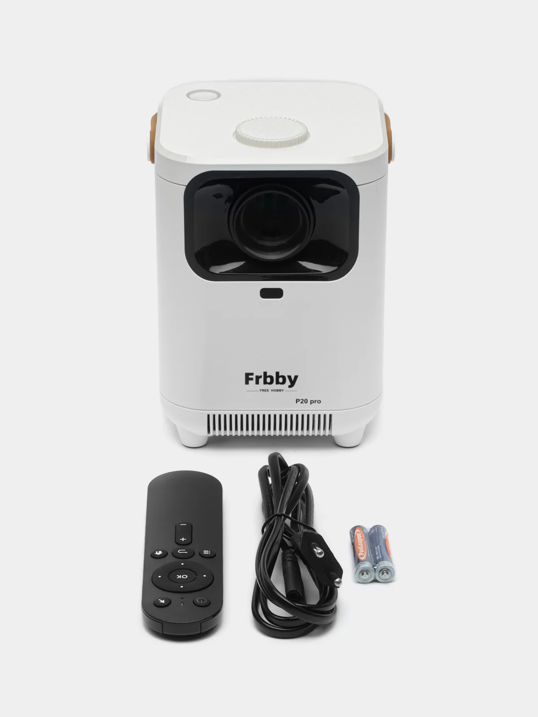 Белый проектор Frbby P20 Ppro портативный с Wi Fi, Bluetooth, 1920 х 1080, 4K HD, Android TV