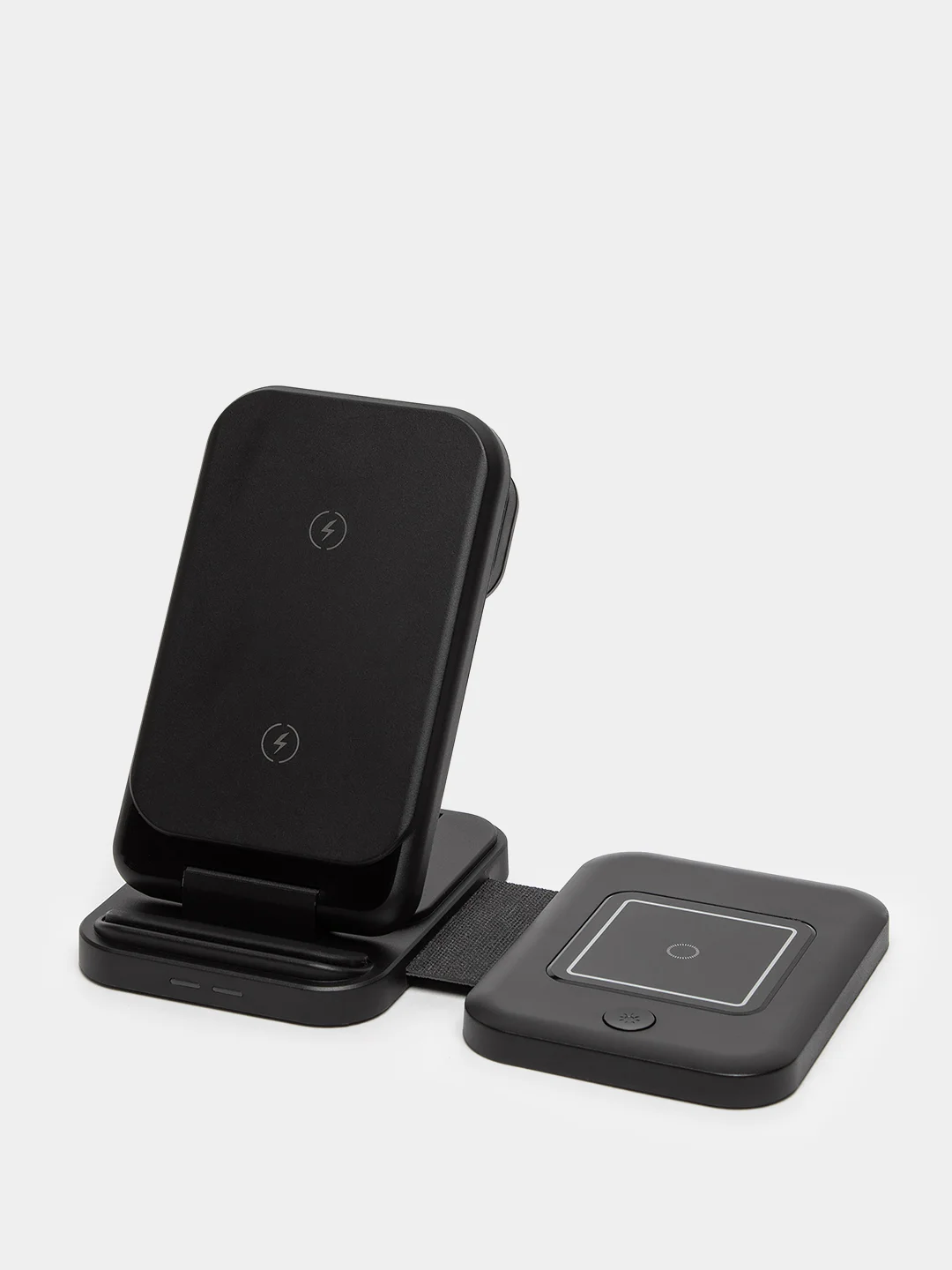 Черный беспроводная зарядка 3 в 1, для iPhone, iWatch, AirPods, Android