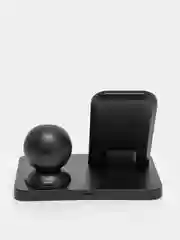 Черный беспроводная зарядка 3 в 1, для iPhone, iWatch, AirPods, Android