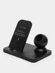Черный беспроводная зарядка 3 в 1, для iPhone, iWatch, AirPods, Android