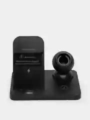 Черный беспроводная зарядка 3 в 1, для iPhone, iWatch, AirPods, Android