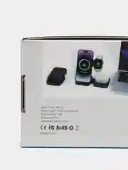 Черный беспроводная зарядка 3 в 1, для iPhone, iWatch, AirPods, Android