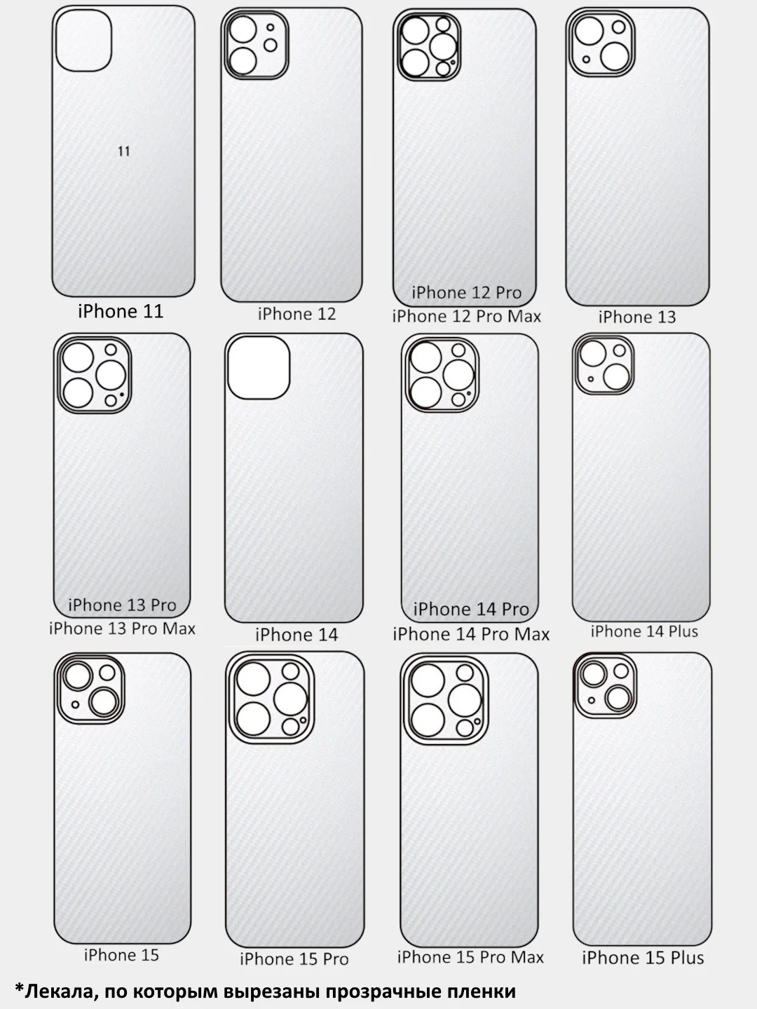 Золотой защитная пленка на iPhone 11/12/12Pro/13Pro/13 Pro Max/14Pro,15 под карбон на заднюю часть