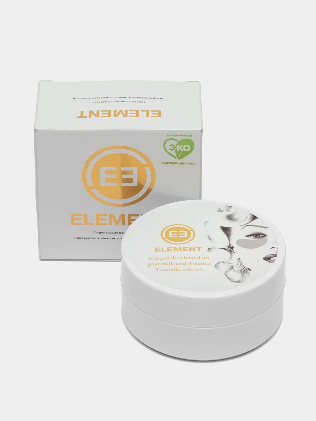 Белый гидрогелевые патчи для глаз Element, 60 шт