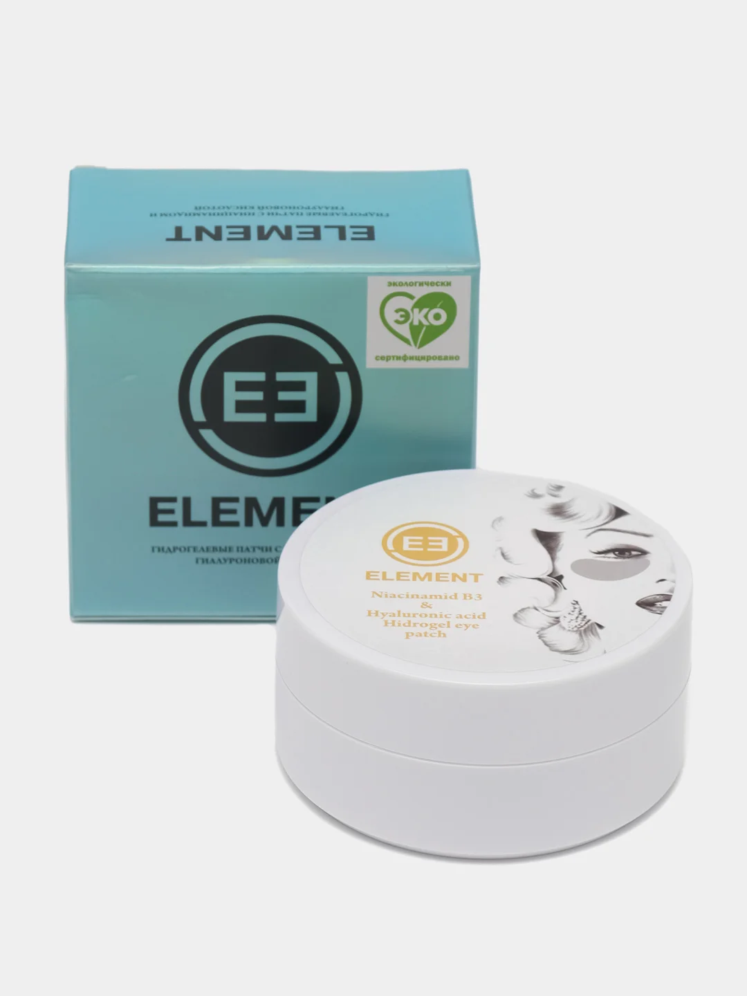 Голубой гидрогелевые патчи для глаз Element, 60 шт
