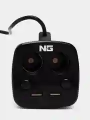 Зарядное устройство в авто подстаканник NG, 2 гнезда прикуривателя, 2 x USB, 3.1A, пластик
