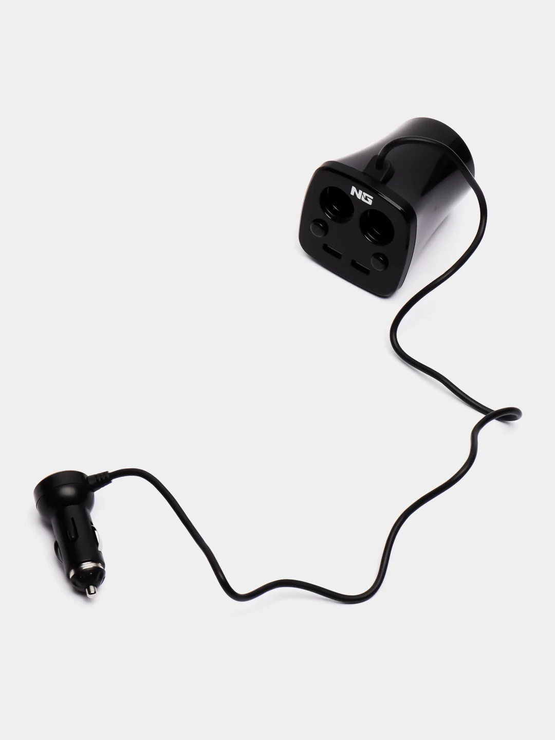 Зарядное устройство в авто подстаканник NG, 2 гнезда прикуривателя, 2 x USB, 3.1A, пластик