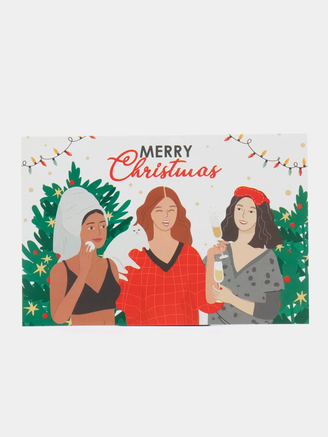 Бежевый подарочный набор с носочками "Merry Christmas"