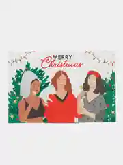 Бежевый подарочный набор с носочками "Merry Christmas"