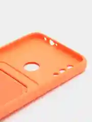 Оранжевый силиконовый чехол для Xiaomi Redmi Note 7 (Сяоми Нот 7), с карманом для карт