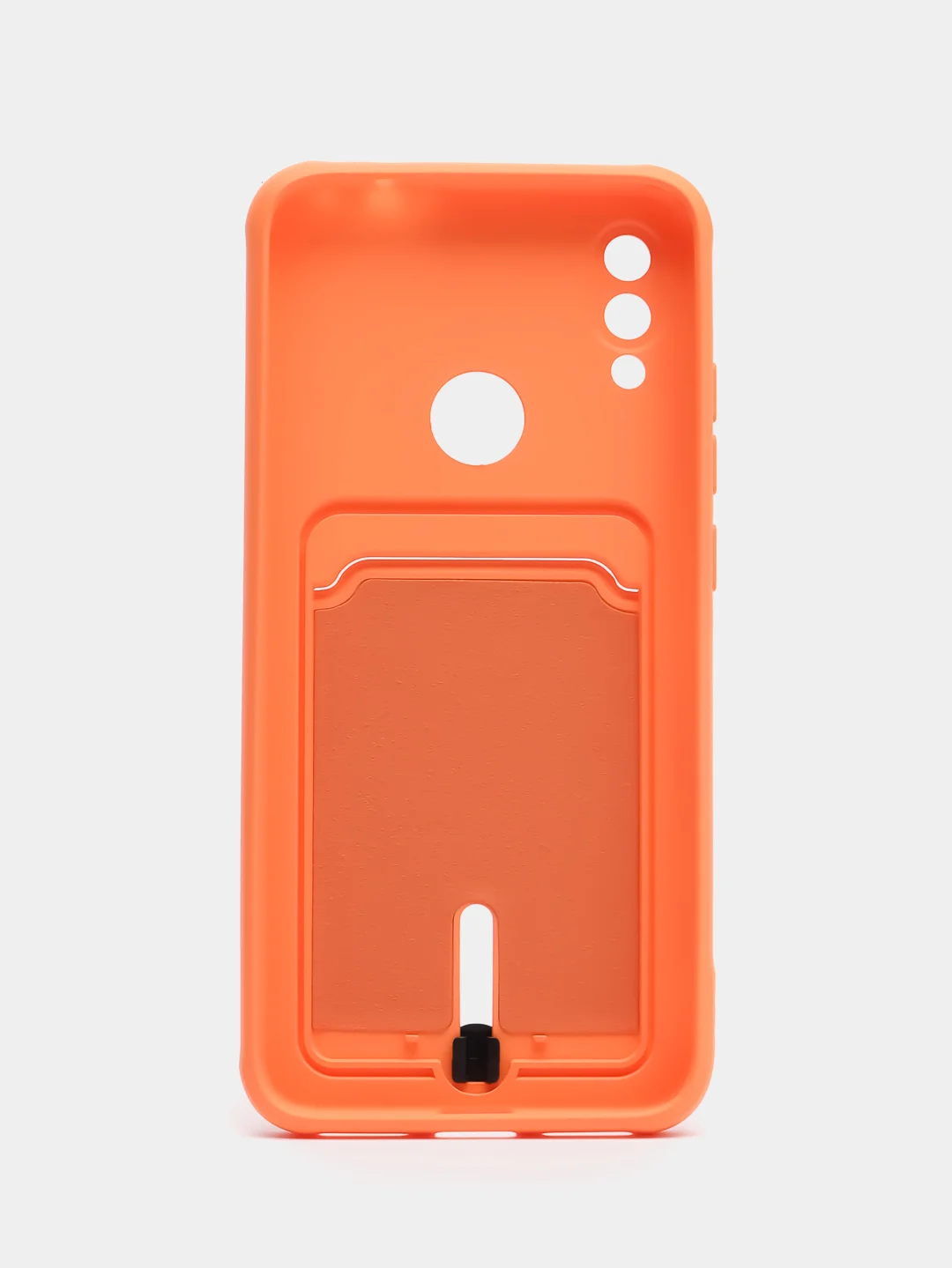 Оранжевый силиконовый чехол для Xiaomi Redmi Note 7 (Сяоми Нот 7), с карманом для карт