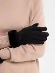 Бежевый перчатки меховые, женские, сенсорные