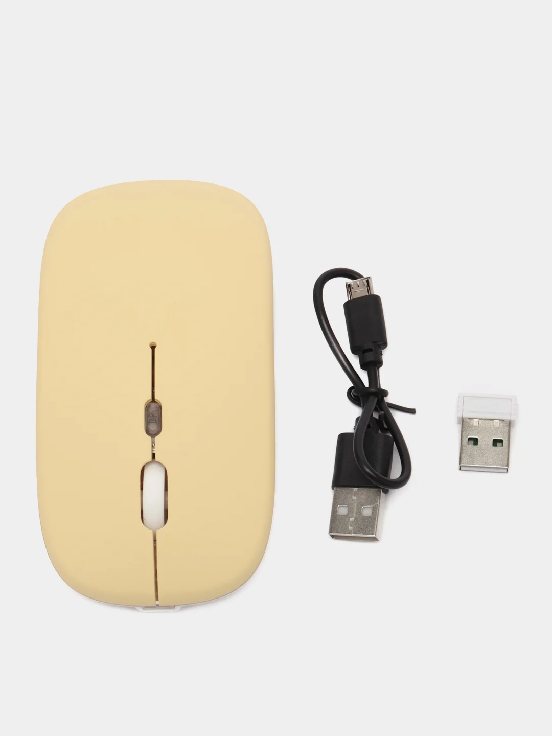 Белый мышь беспроводная / Мышка компьютерная с RGB подсветкой
