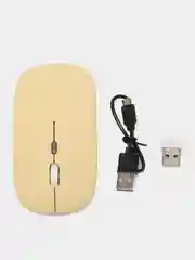 Белый мышь беспроводная / Мышка компьютерная с RGB подсветкой