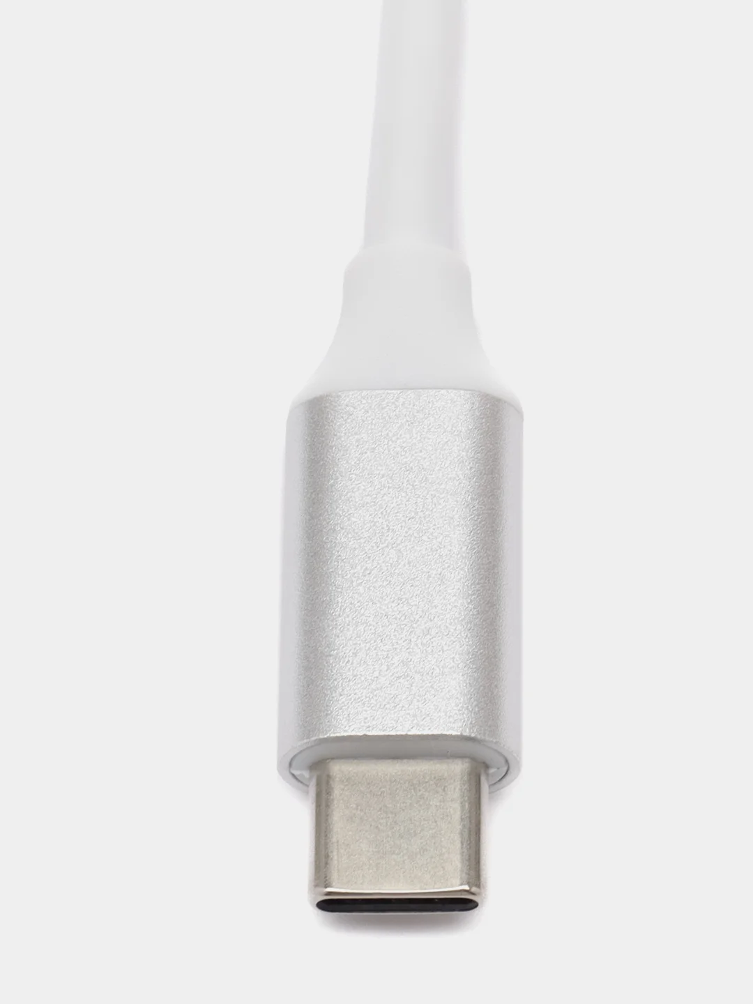 Серебряный type-c хаб, USB разветвитель 3 порта + 1 Type-С порт