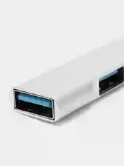 Серебряный type-c хаб, USB разветвитель 3 порта + 1 Type-С порт