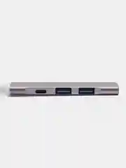 Серый металлик type-c хаб, USB разветвитель 3 порта + 1 Type-С порт