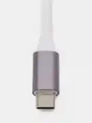 Серый металлик type-c хаб, USB разветвитель 3 порта + 1 Type-С порт