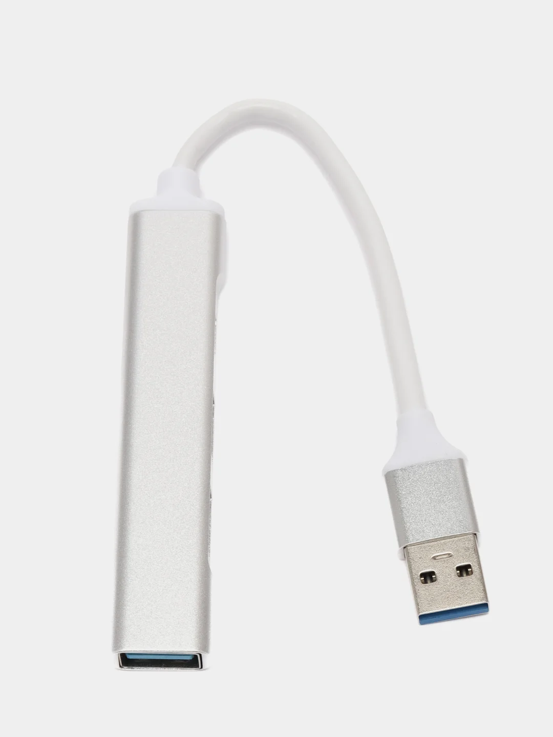 Серебряный usb разветвитель 3 порта + 1 Type-с порт