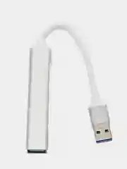 Серебряный usb разветвитель 3 порта + 1 Type-с порт