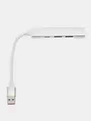 Серебряный usb разветвитель 3 порта + 1 Type-с порт