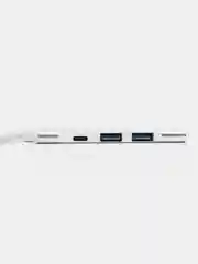 Серебряный usb разветвитель 3 порта + 1 Type-с порт