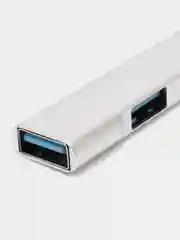 Серебряный usb разветвитель 3 порта + 1 Type-с порт