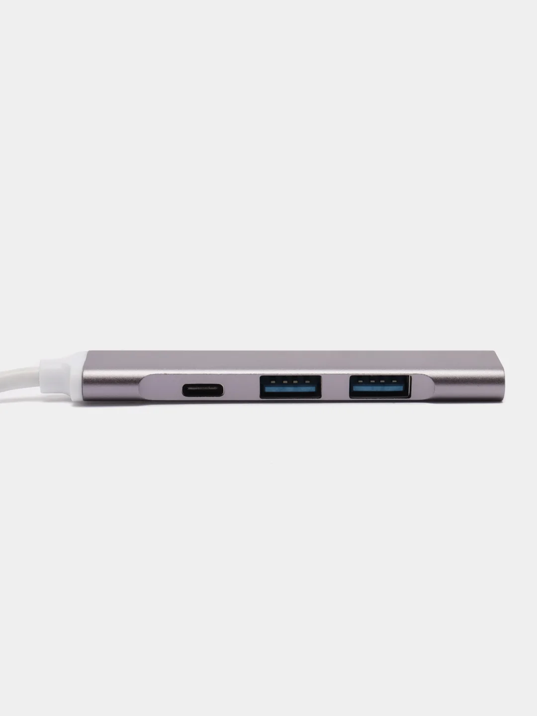 Серебряный usb разветвитель 3 порта + 1 Type-с порт