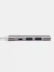 Серебряный usb разветвитель 3 порта + 1 Type-с порт