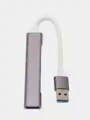 Серебряный usb разветвитель 3 порта + 1 Type-с порт