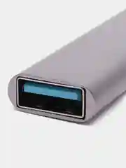 Серебряный usb разветвитель 3 порта + 1 Type-с порт