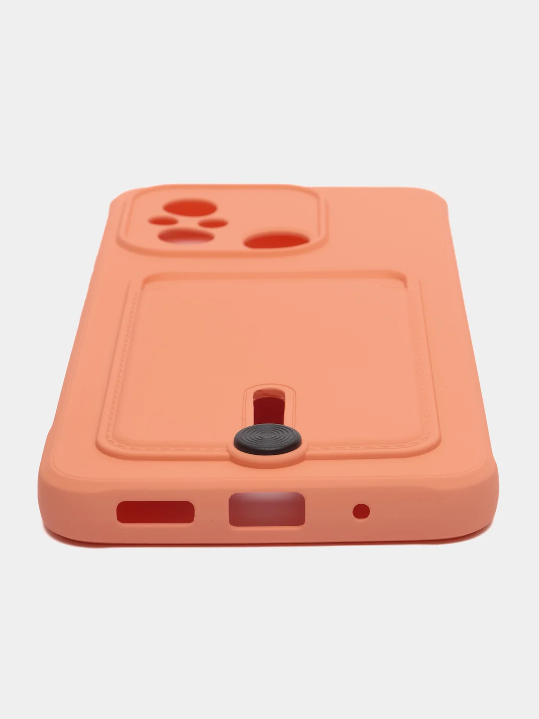 Пастельно-коралловый силиконовый чехол для Xiaomi Redmi 12C (Сяоми Редми 12С), прозрачный