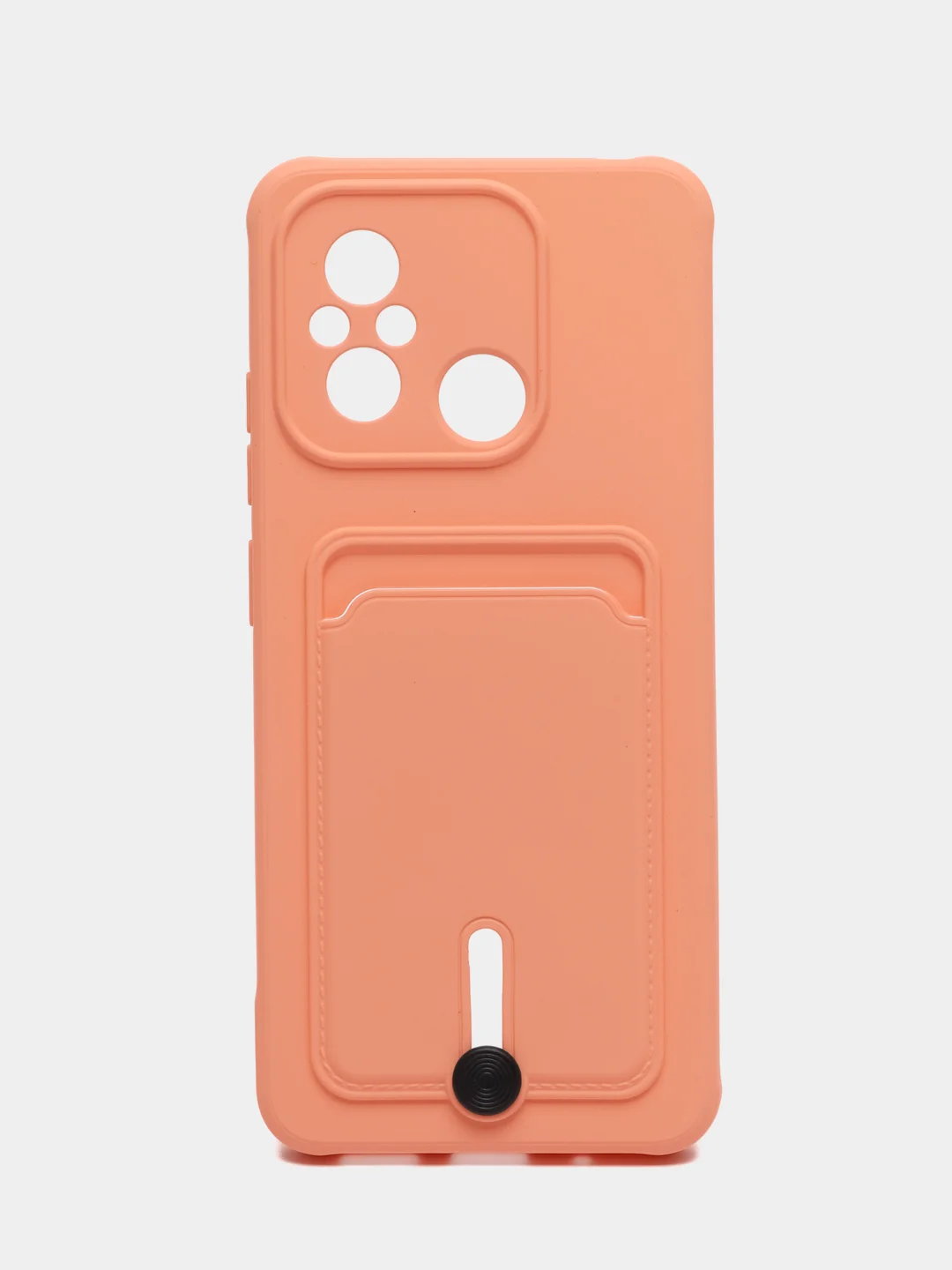 Пастельно-коралловый силиконовый чехол для Xiaomi Redmi 12C (Сяоми Редми 12С), прозрачный