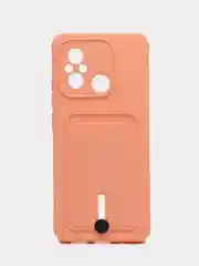 Пастельно-коралловый силиконовый чехол для Xiaomi Redmi 12C (Сяоми Редми 12С), прозрачный