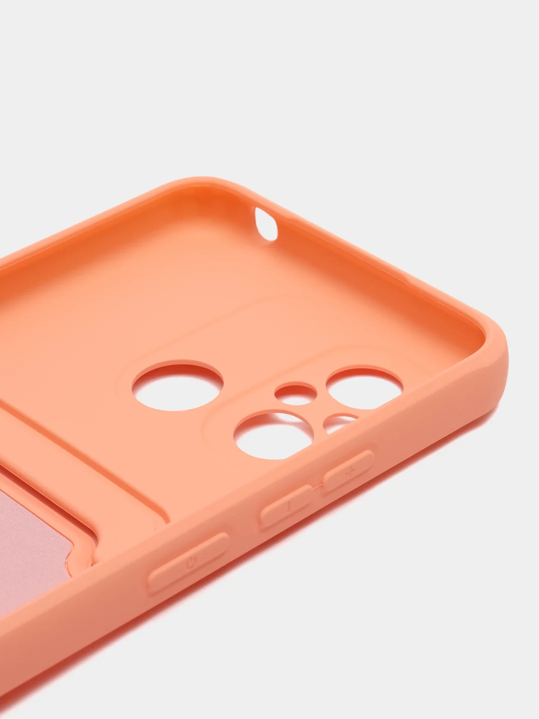 Пастельно-коралловый силиконовый чехол для Xiaomi Redmi 12C (Сяоми Редми 12С), прозрачный