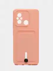 Пудровый силиконовый чехол для Xiaomi Redmi 12C (Сяоми Редми 12С), прозрачный