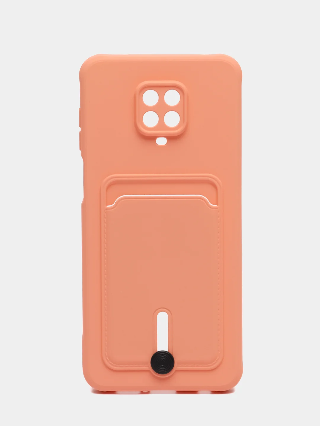 Пастельно-коралловый силиконовый чехол Xiaomi Redmi Note 9S, Note 9 Pro (Сяоми Нот 9С, Нот 9 Про), прозрачный